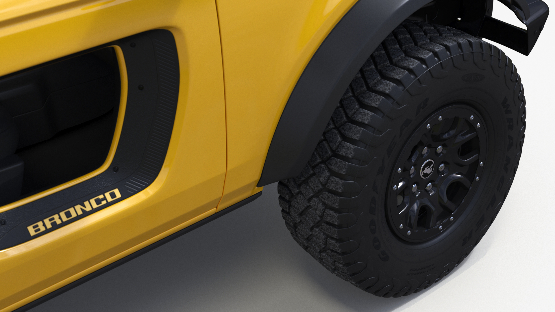 3D Ford Bronco Two Door Yellow 4X4