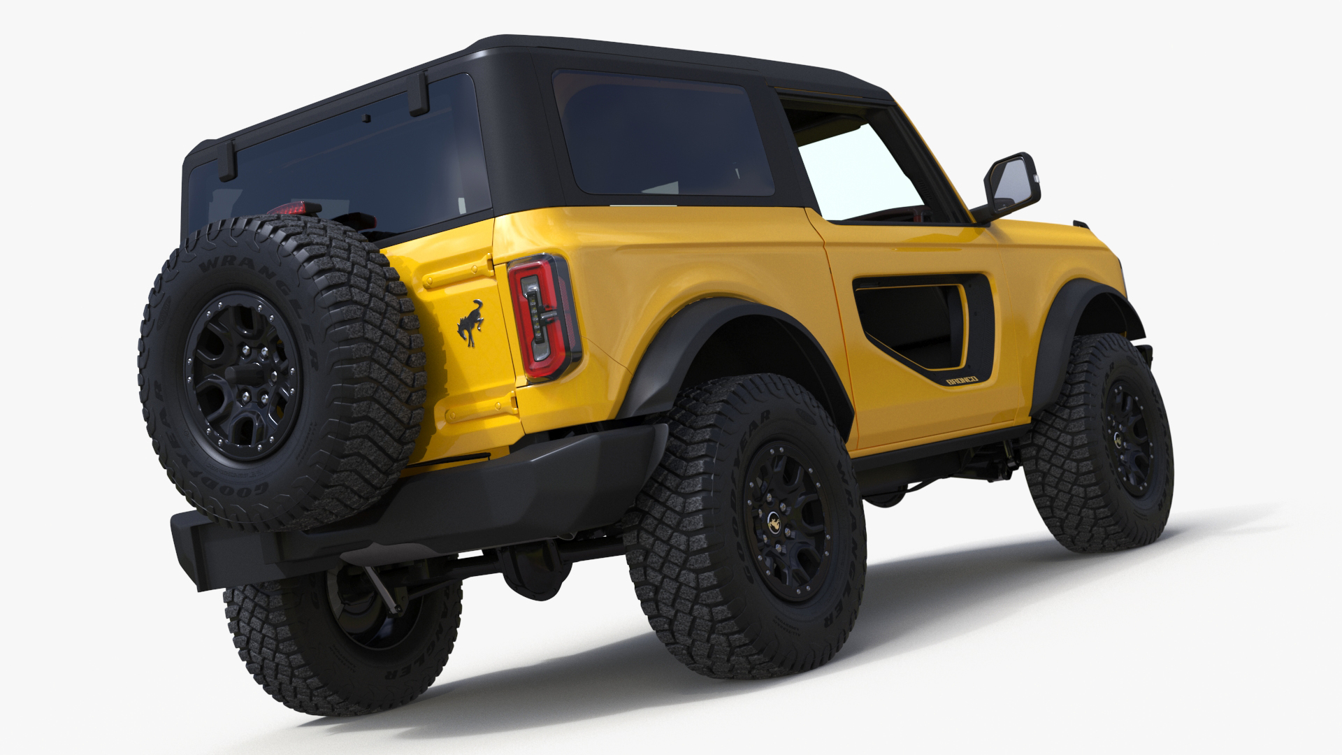 3D Ford Bronco Two Door Yellow 4X4