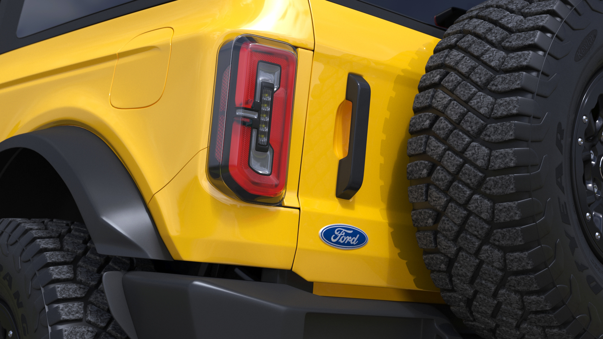 3D Ford Bronco Two Door Yellow 4X4