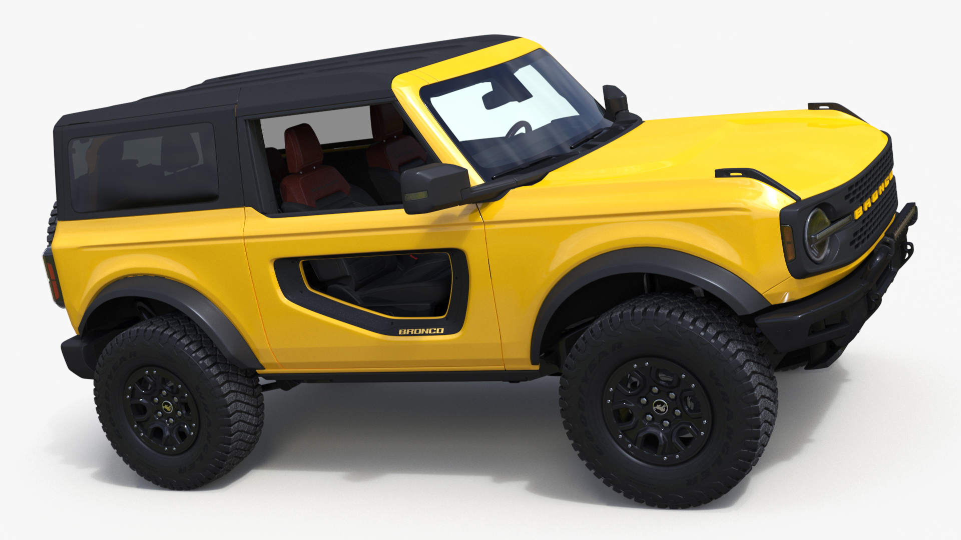 3D Ford Bronco Two Door Yellow 4X4