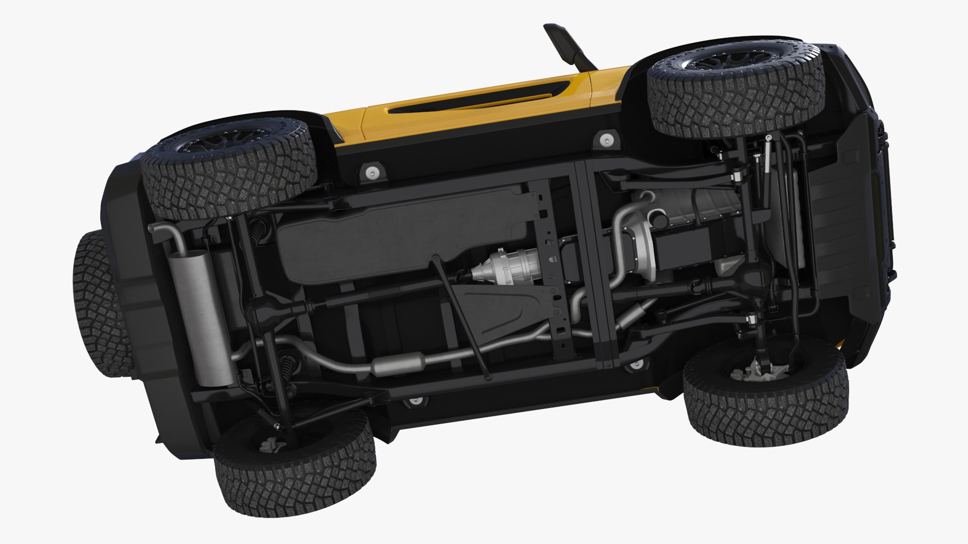 3D Ford Bronco Two Door Yellow 4X4
