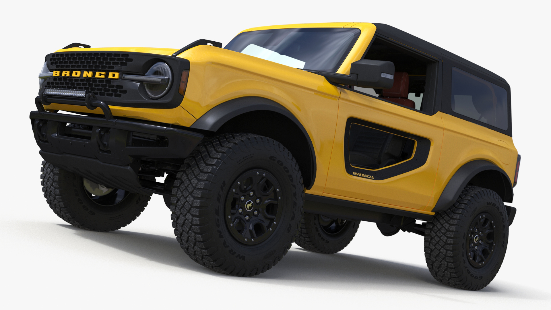 3D Ford Bronco Two Door Yellow 4X4