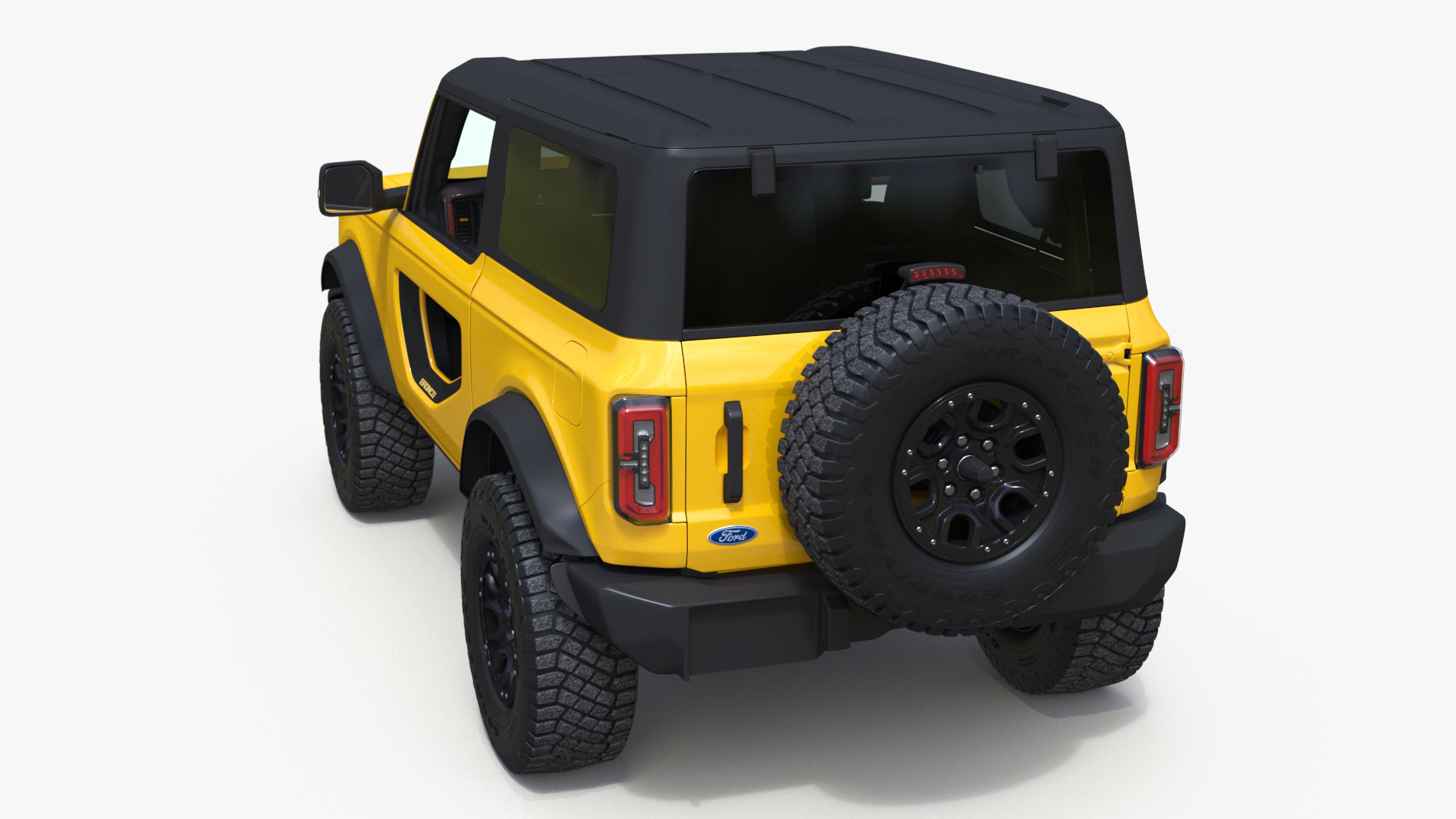 3D Ford Bronco Two Door Yellow 4X4