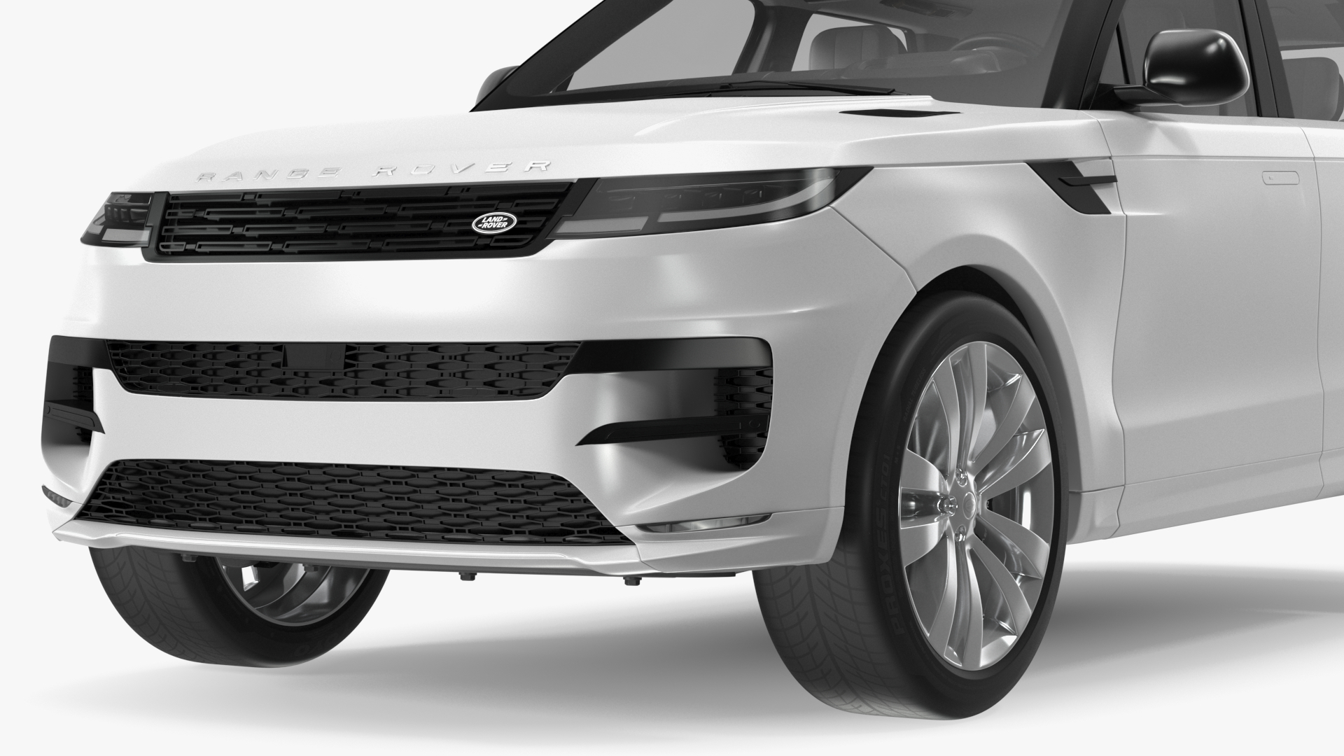 Light Grey Range Rover Sport SUV 2023 Rigged 3D model