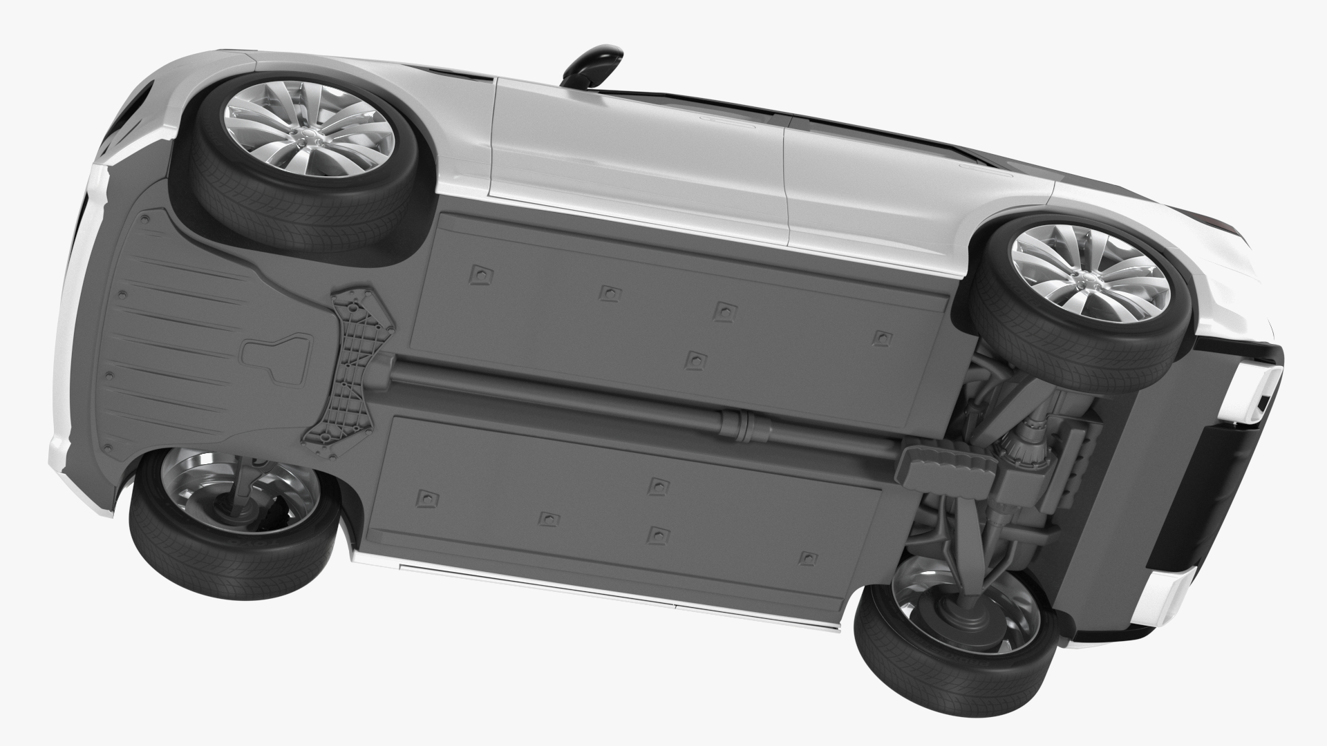 Light Grey Range Rover Sport SUV 2023 Rigged 3D model