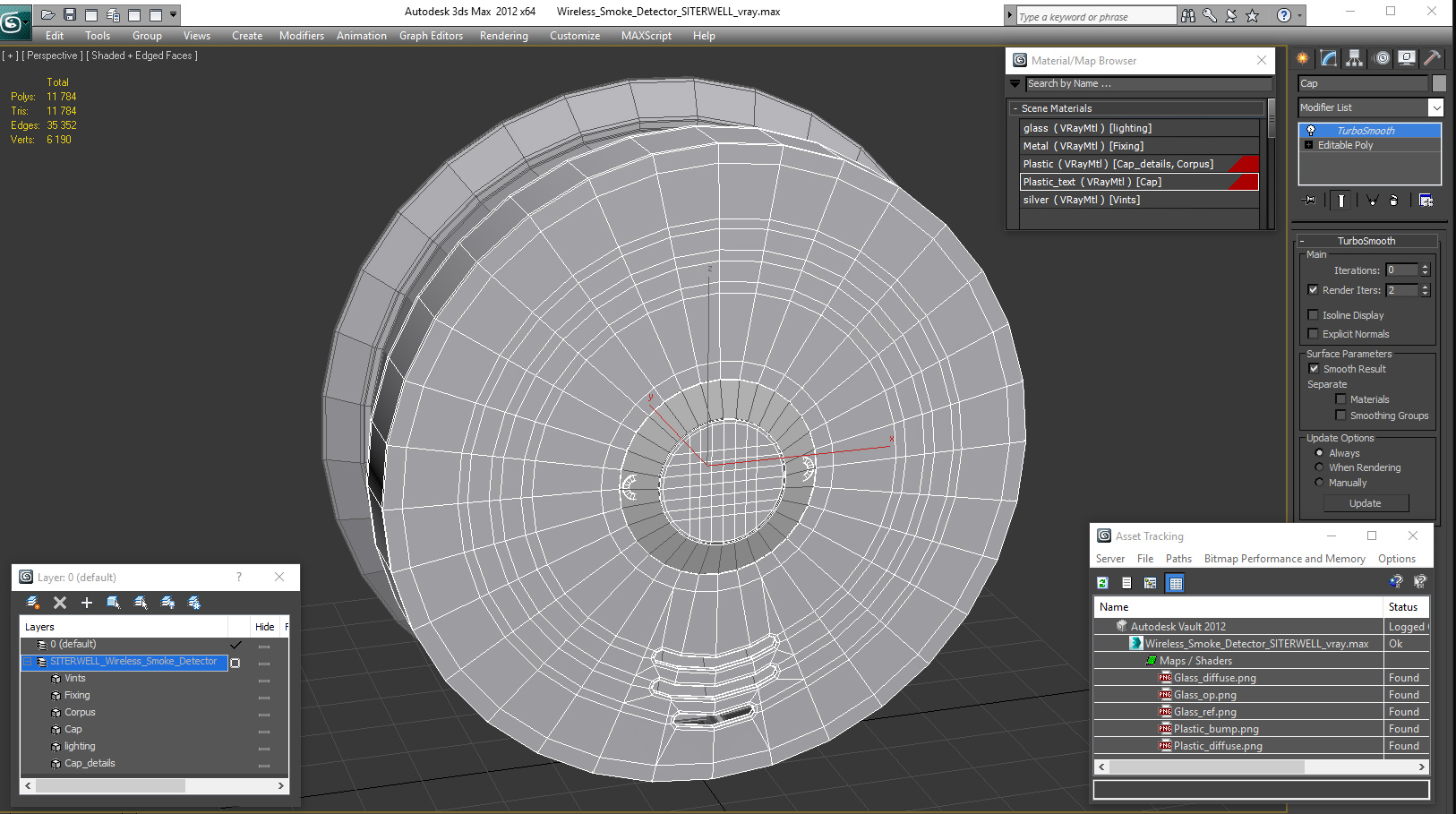 3D Wireless Smoke Detector SITERWELL model