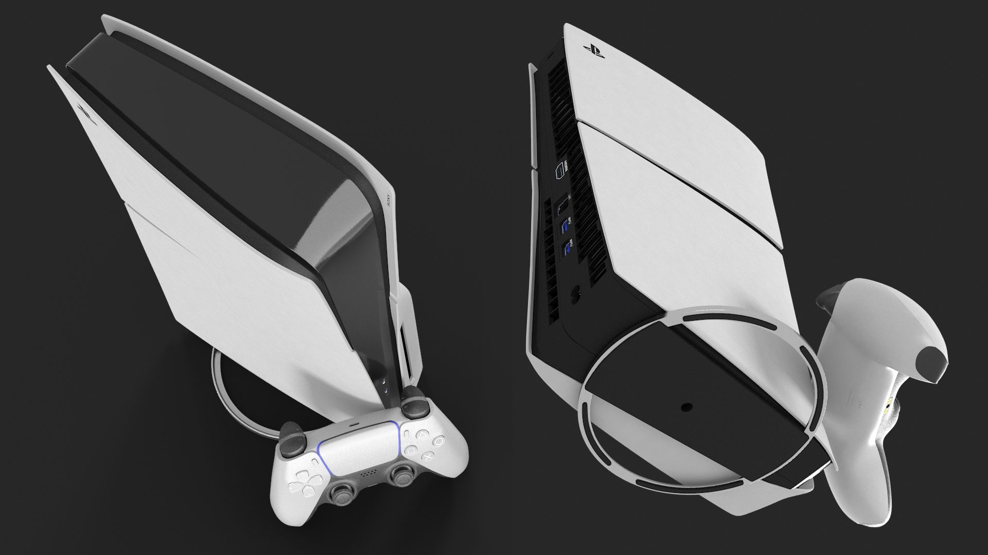 3D Sony PlayStation 5 PS5 Slim White model