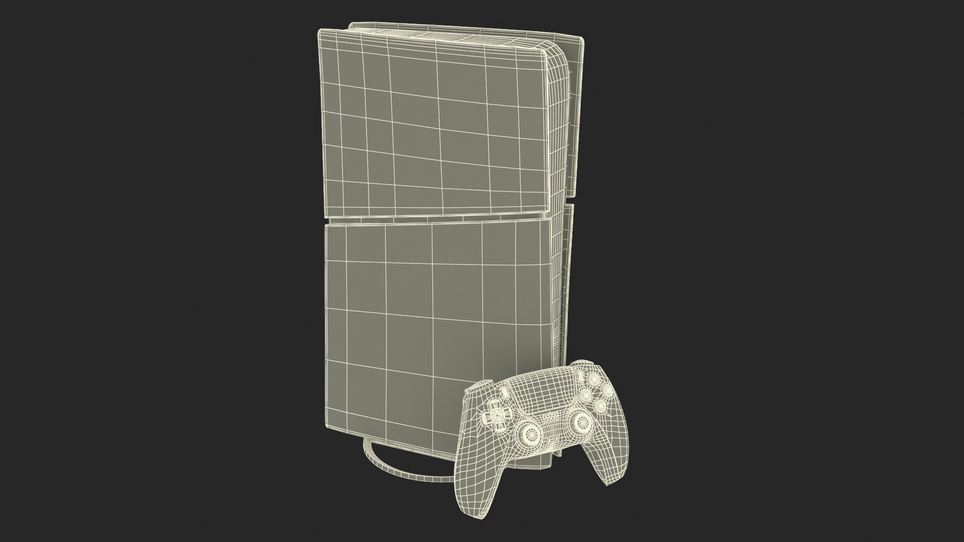 3D Sony PlayStation 5 PS5 Slim White model