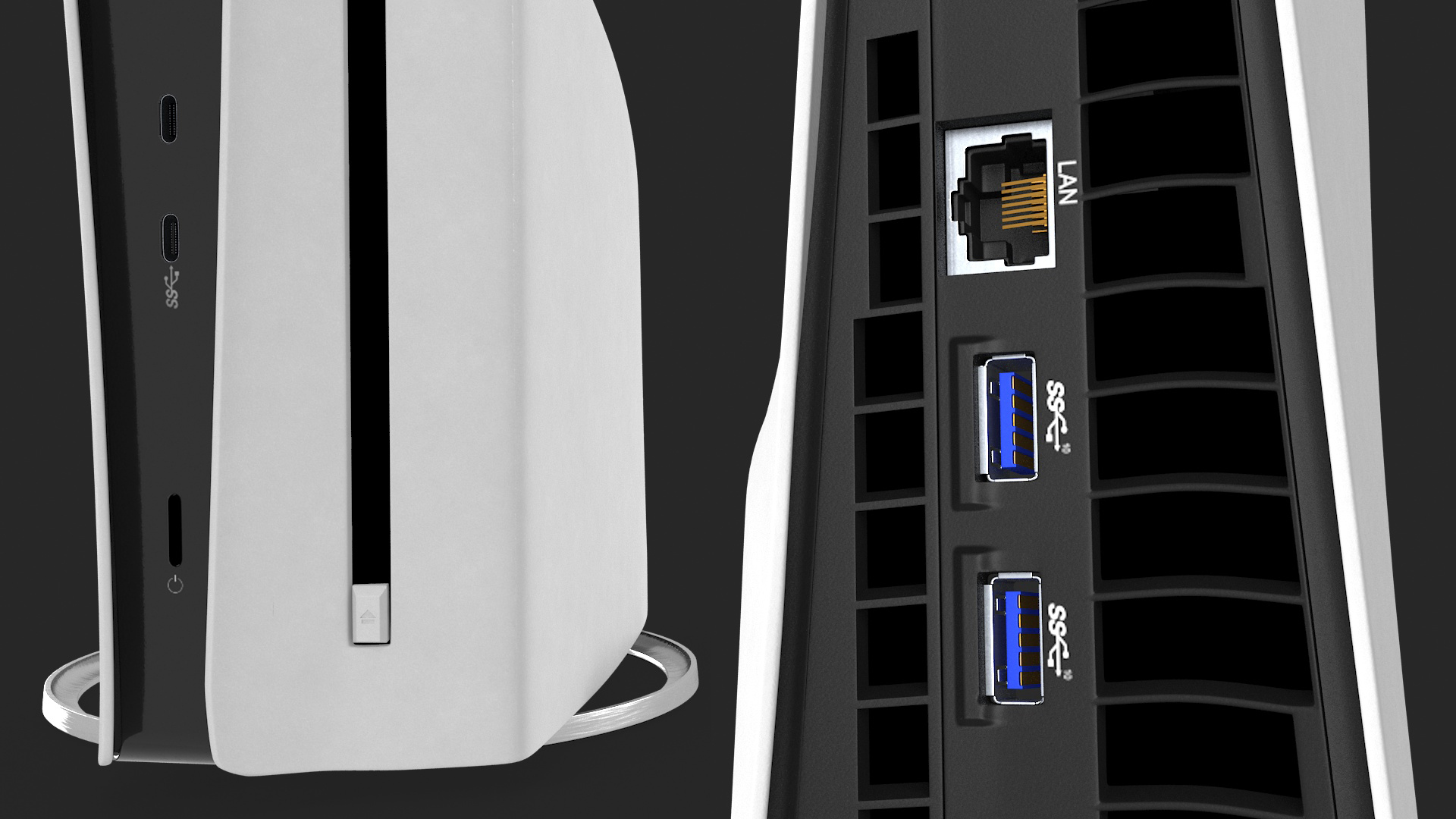 3D Sony PlayStation 5 PS5 Slim White model