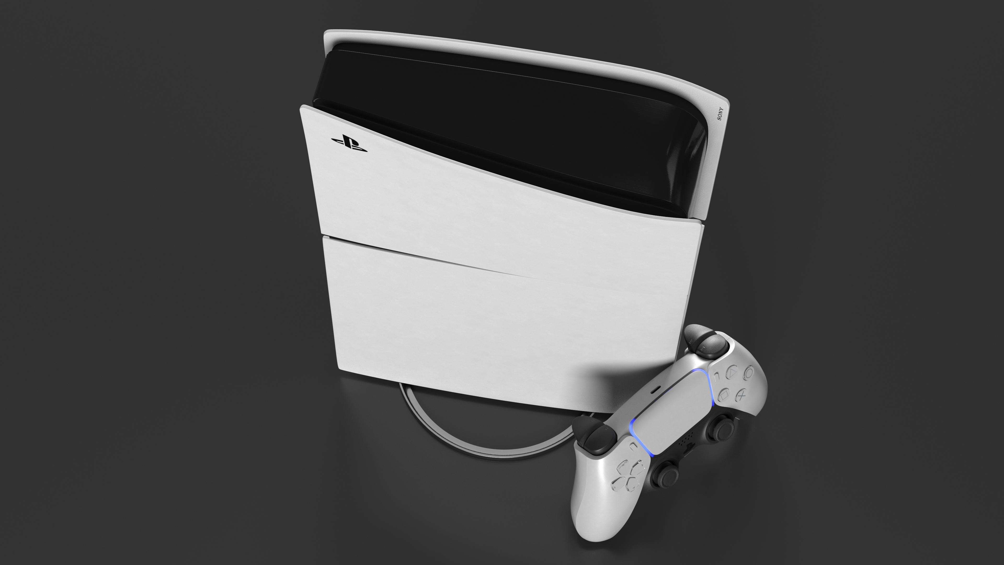 3D Sony PlayStation 5 PS5 Slim White model