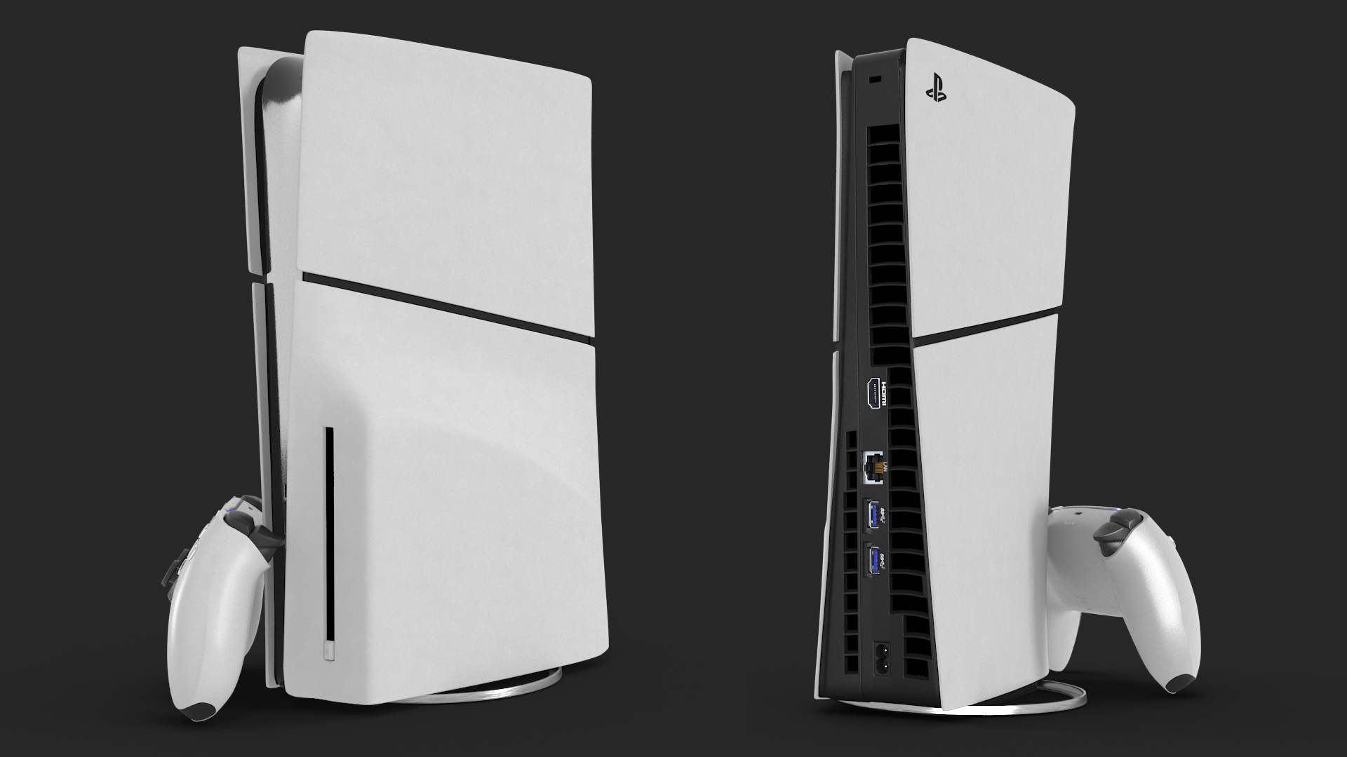 3D Sony PlayStation 5 PS5 Slim White model