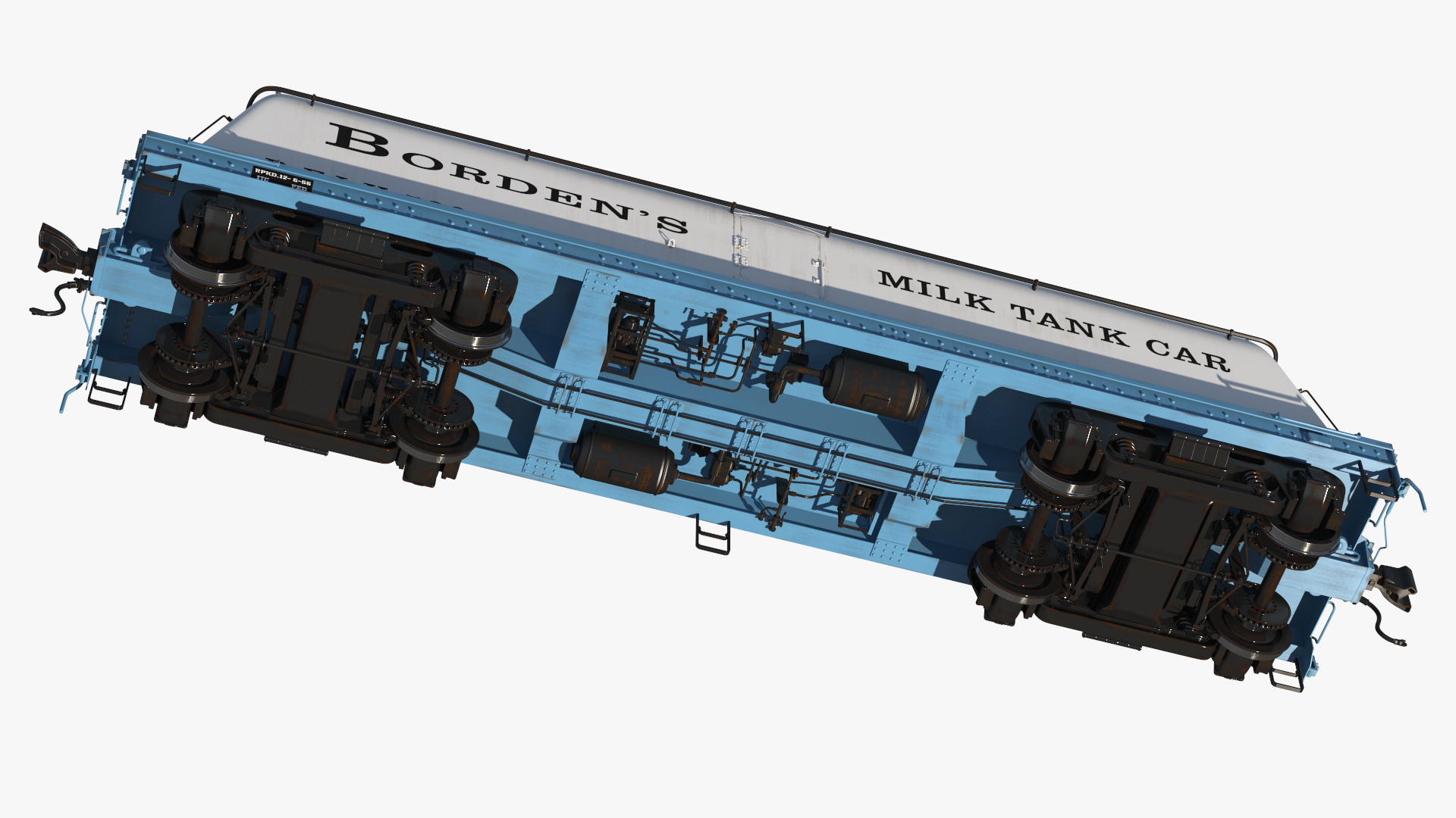 3D Milk Tank Car Bordens