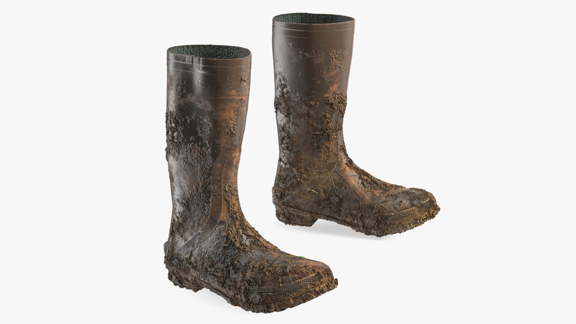 3D Dirty Rubber Boots model