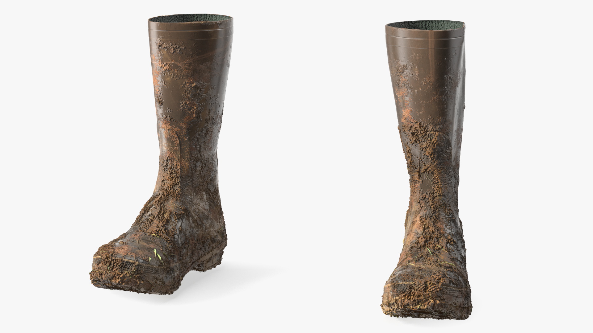 3D Dirty Rubber Boots model