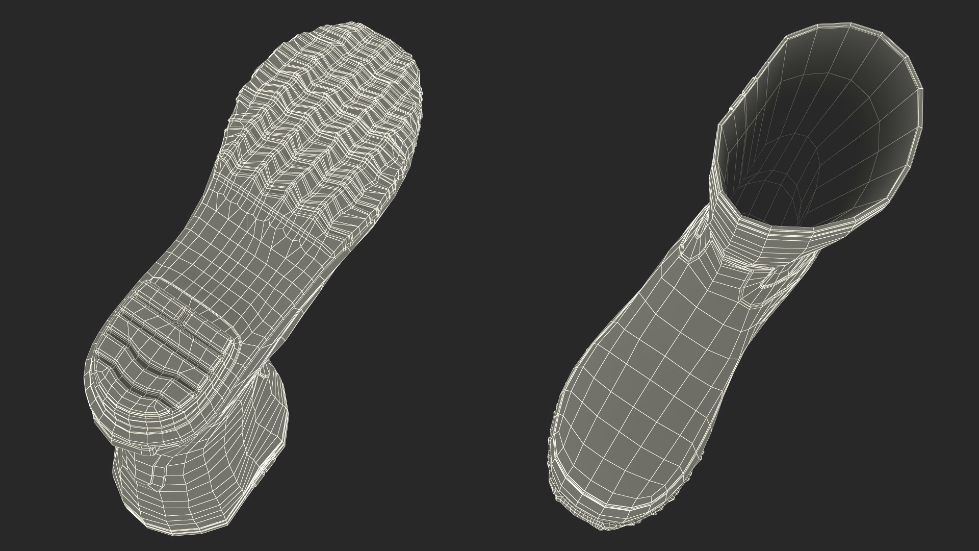 3D Dirty Rubber Boots model