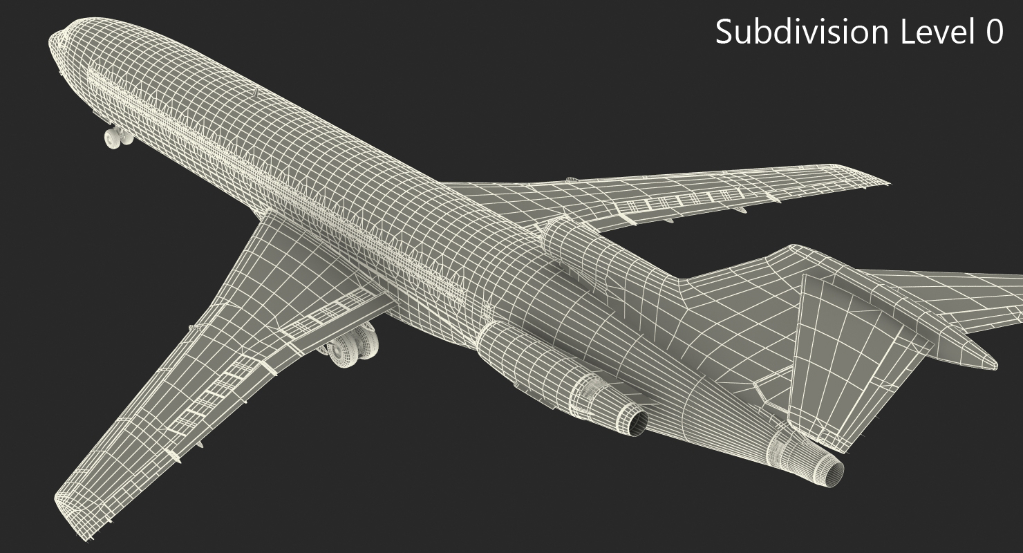 3D model Boeing 727 200F Generic Rigged