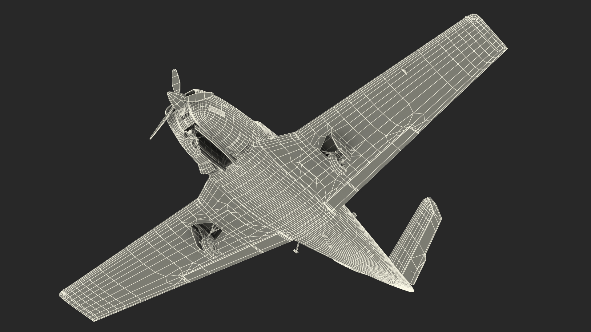 Civil Utility Aircraft V Tail 3D model