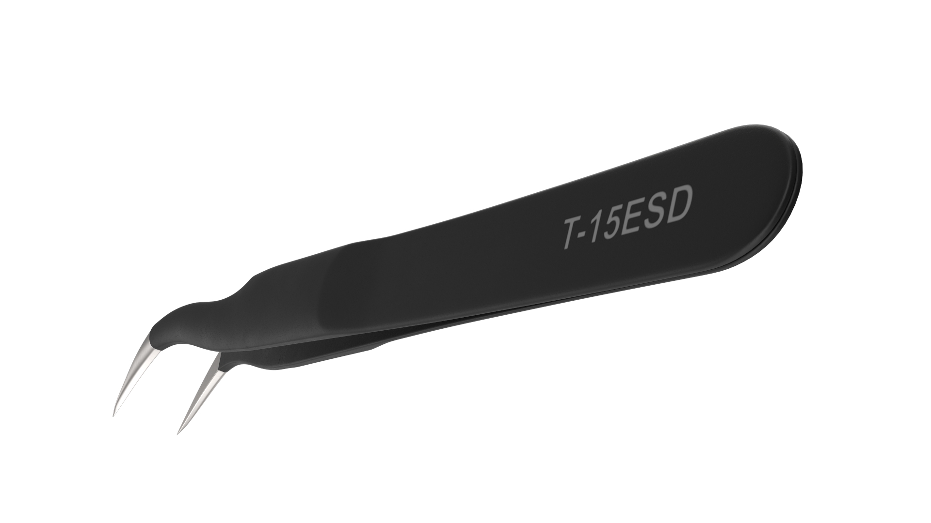 3D Black Angled Tweezers