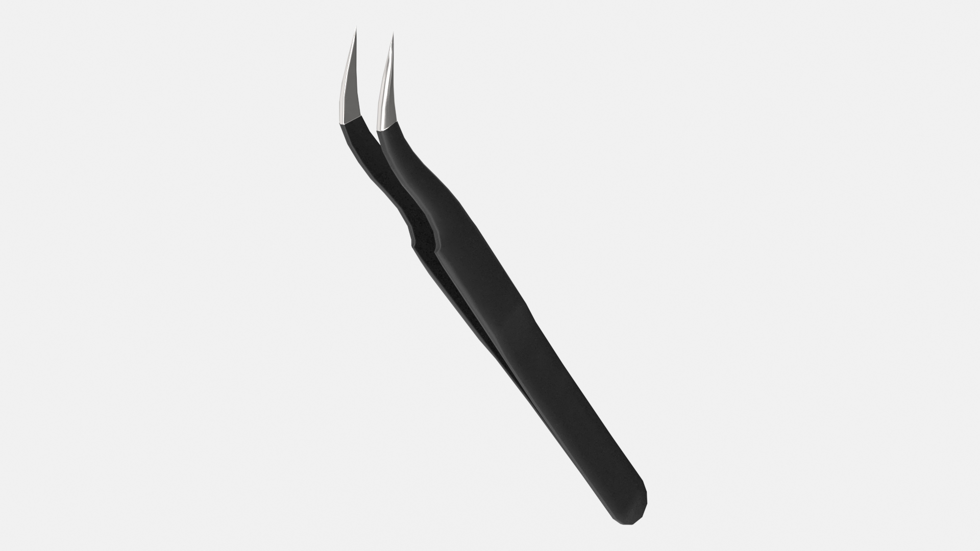 3D Black Angled Tweezers