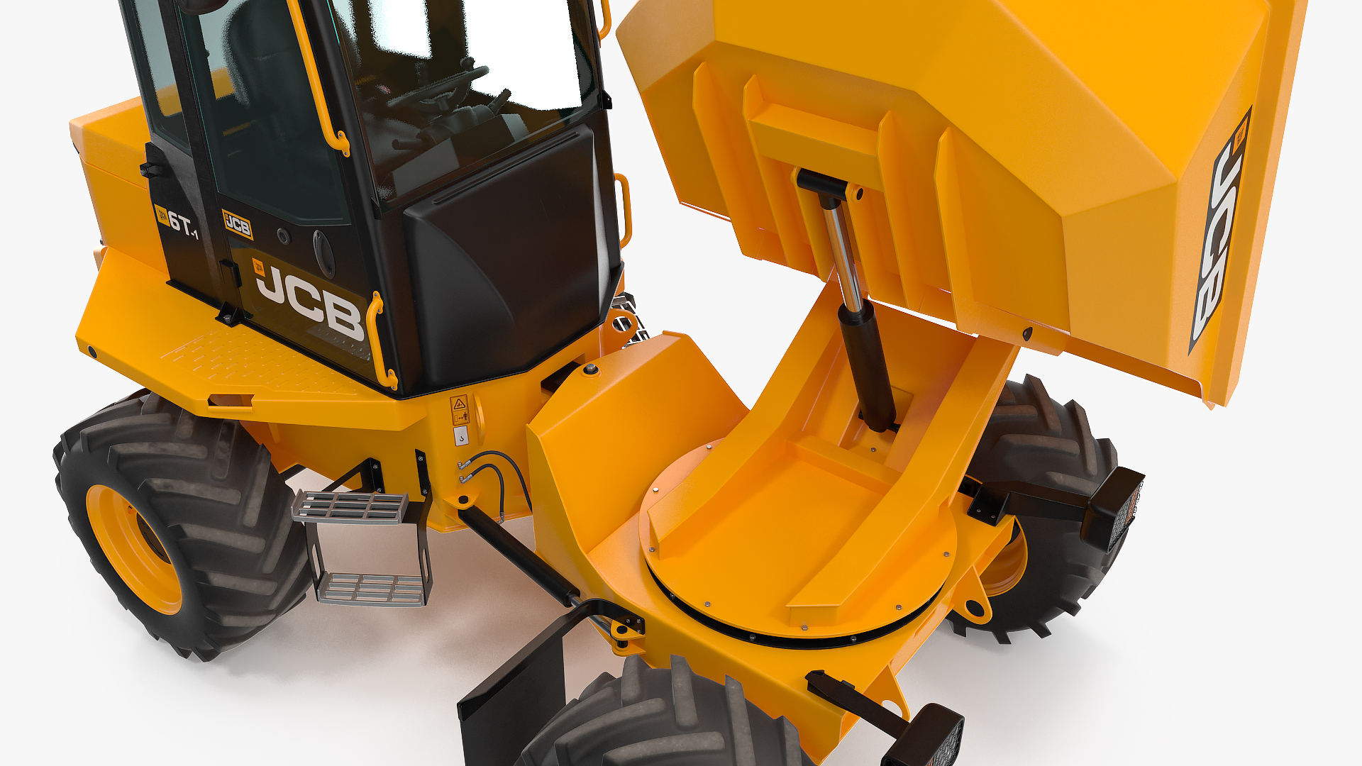 JCB 6T-1 Cabbed Site Dumper Rigged 3D model