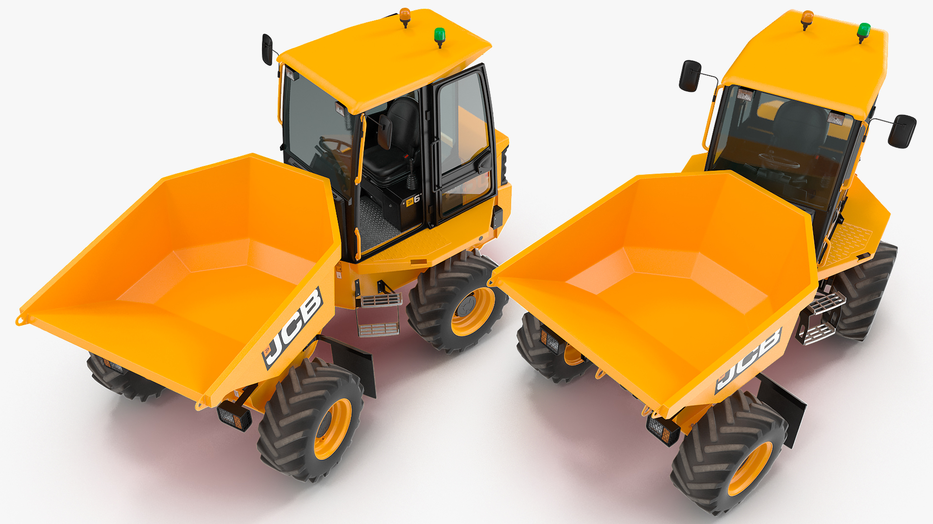 JCB 6T-1 Cabbed Site Dumper Rigged 3D model
