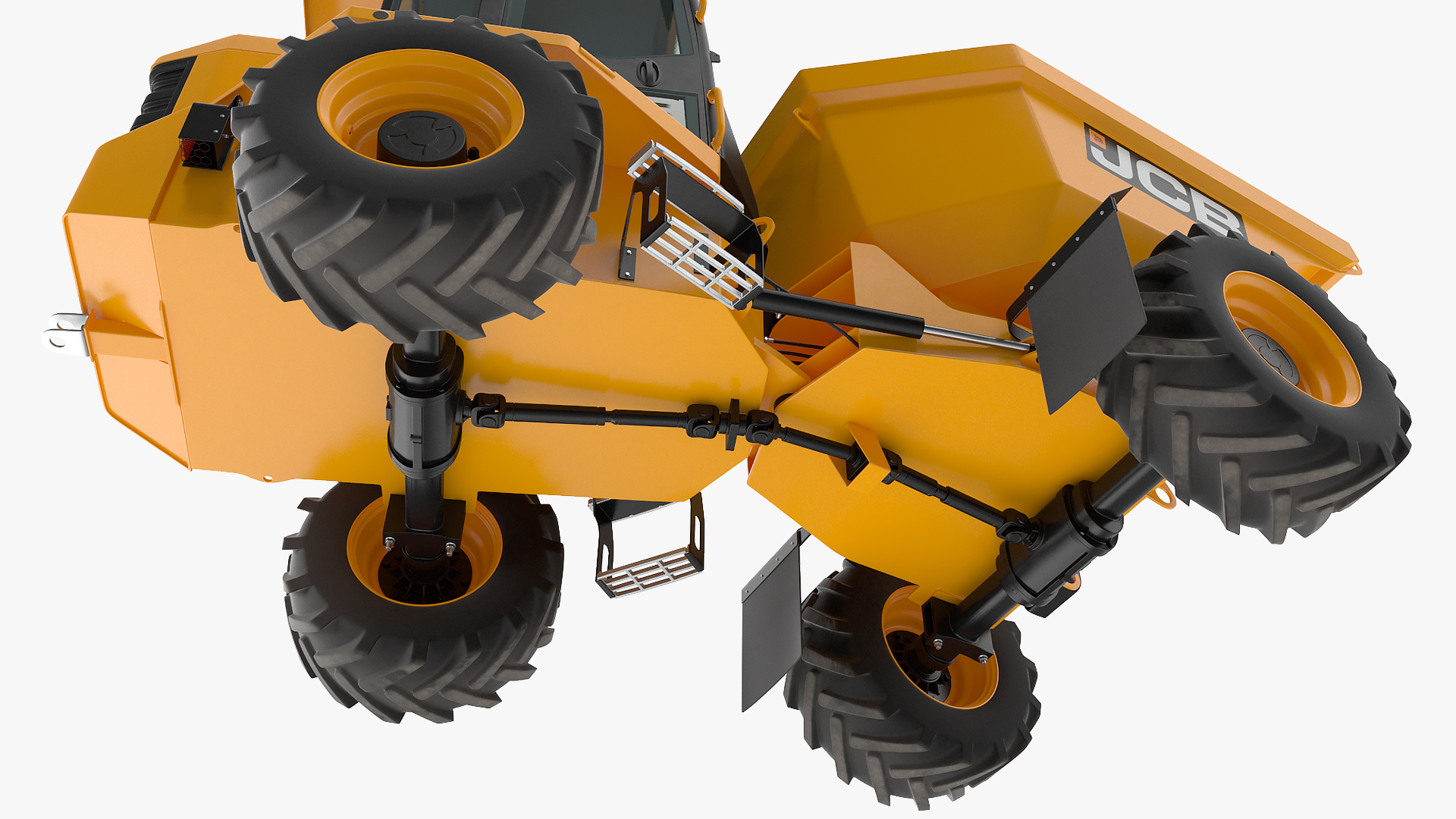 JCB 6T-1 Cabbed Site Dumper Rigged 3D model