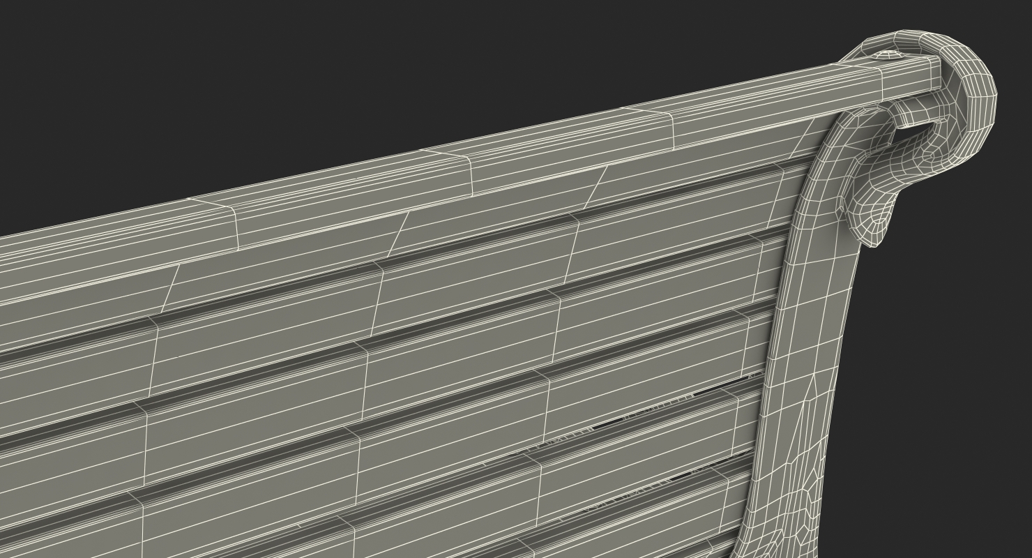 3D Classic Park Bench model