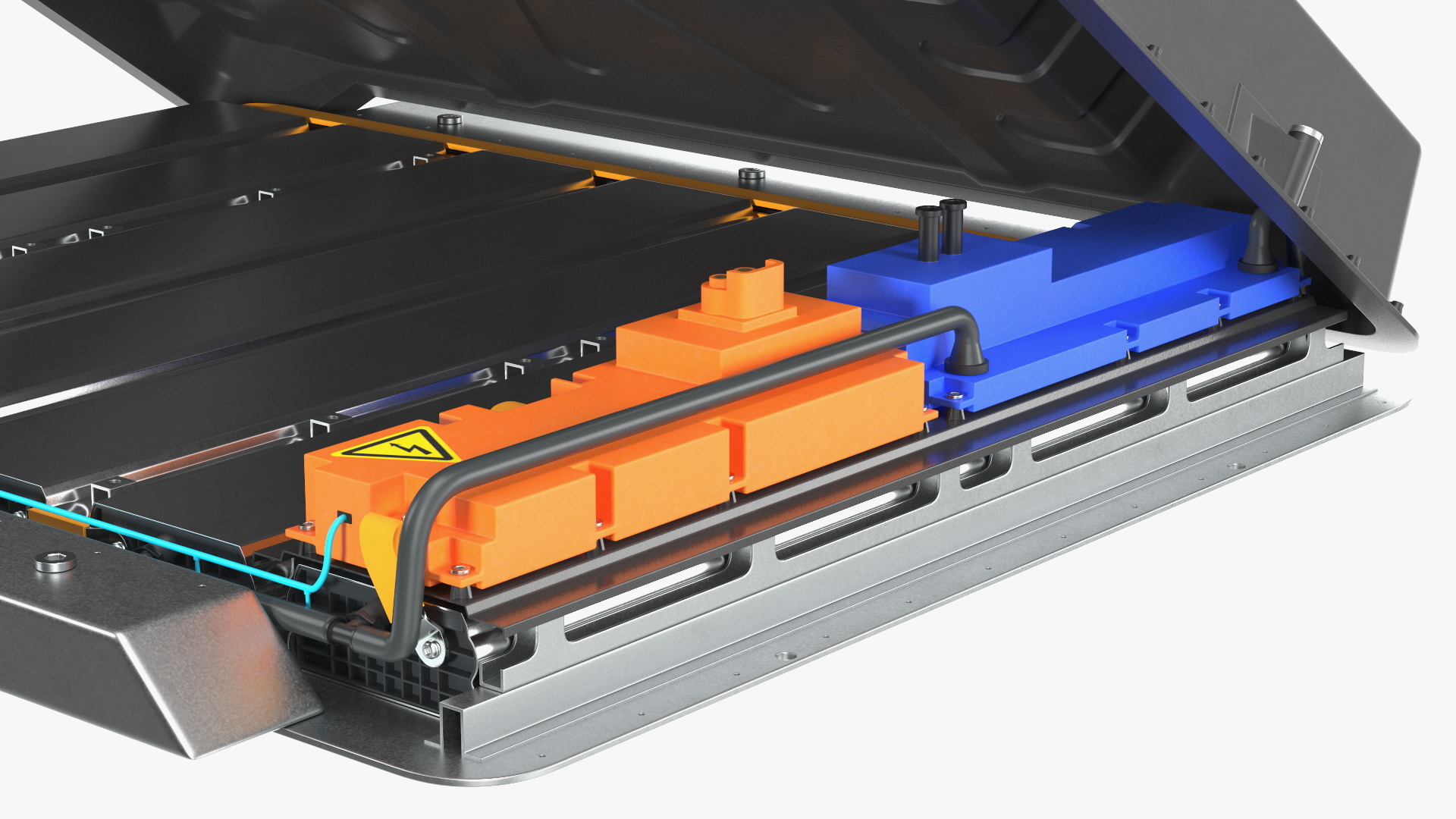 3D model Electric Car Battery Open