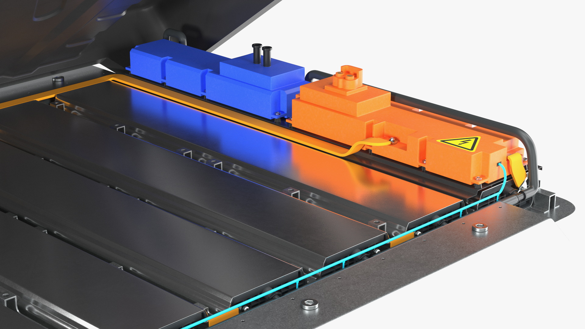 3D model Electric Car Battery Open