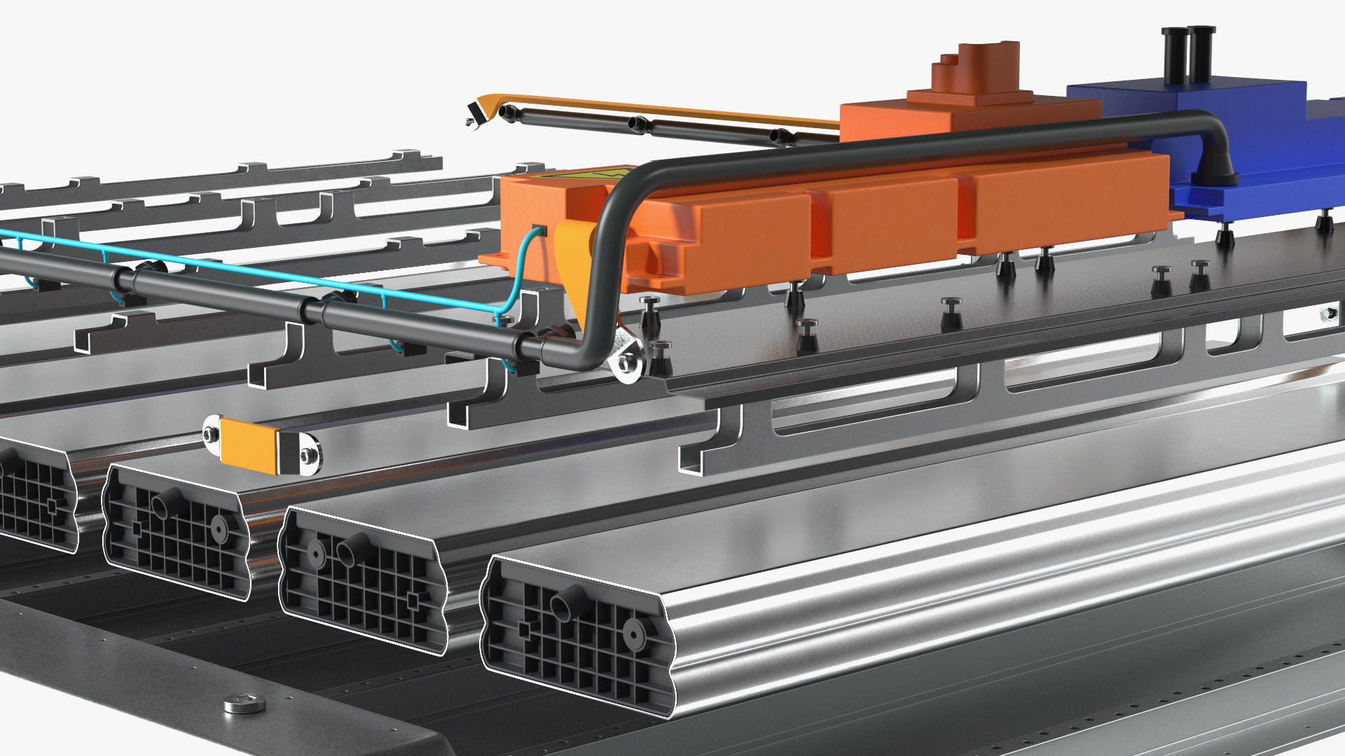 3D model Electric Car Battery Open