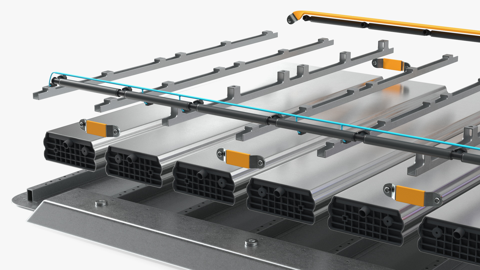 3D model Electric Car Battery Open
