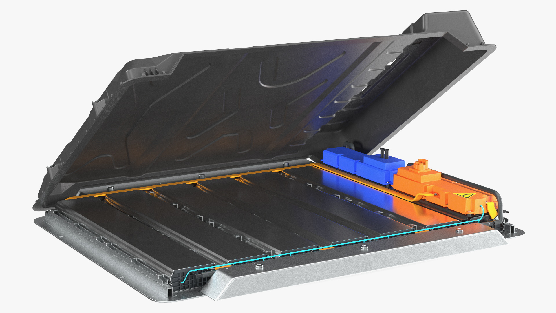 3D model Electric Car Battery Open