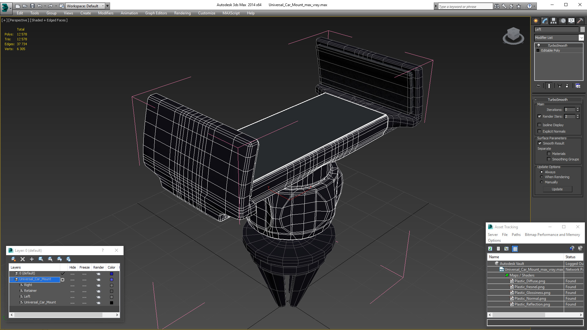 Universal Car Mount 3D model