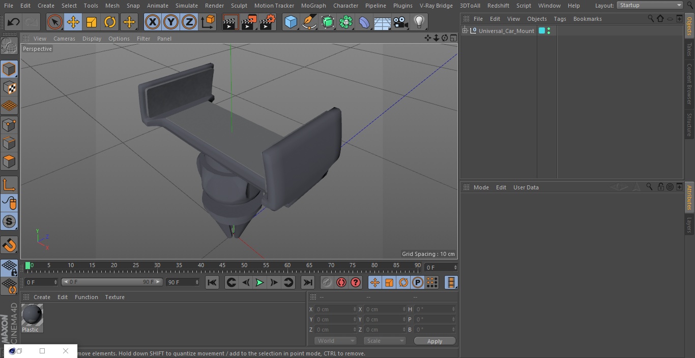 Universal Car Mount 3D model