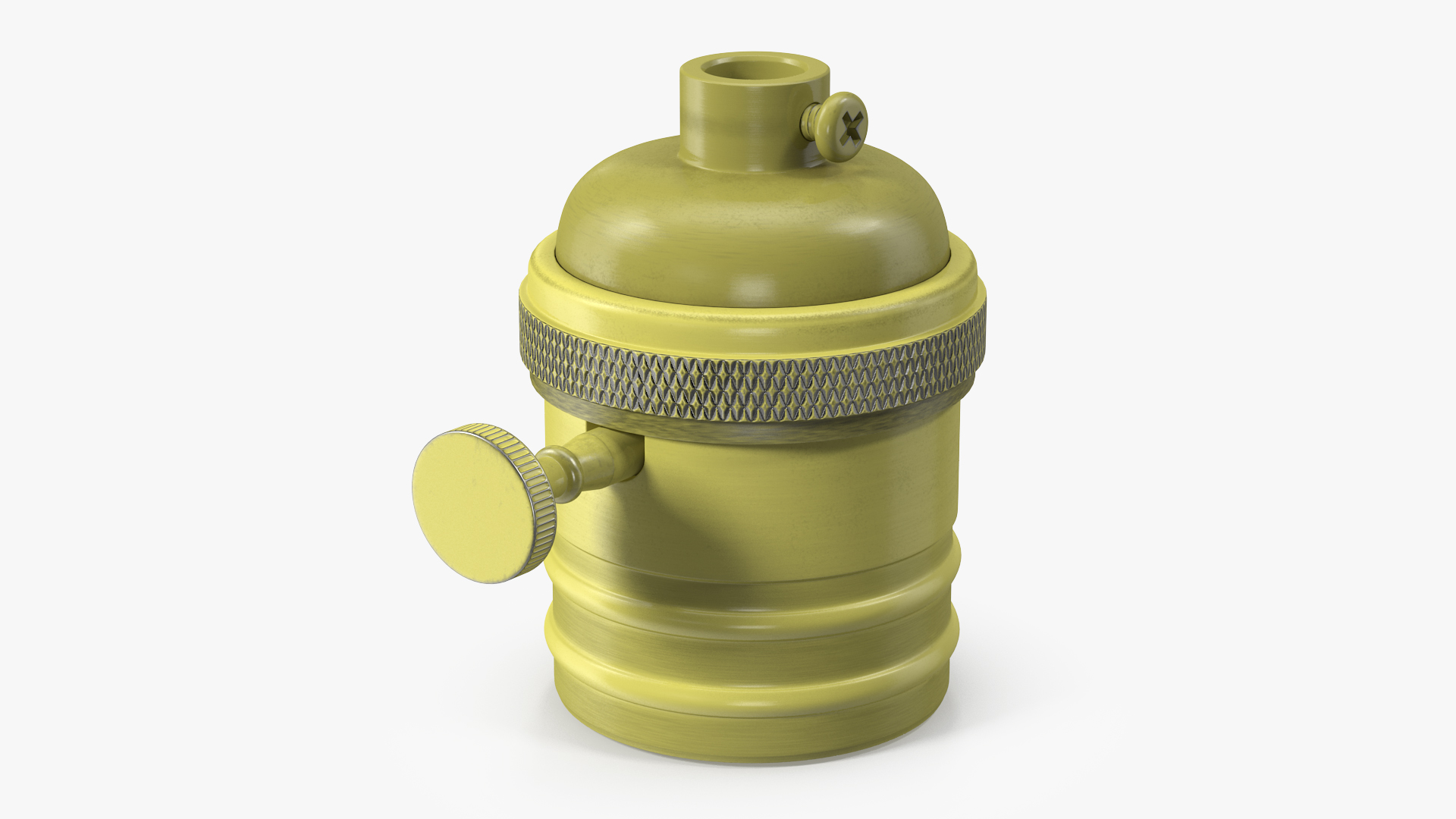 3D model Vintage Lightbulb Socket Brass