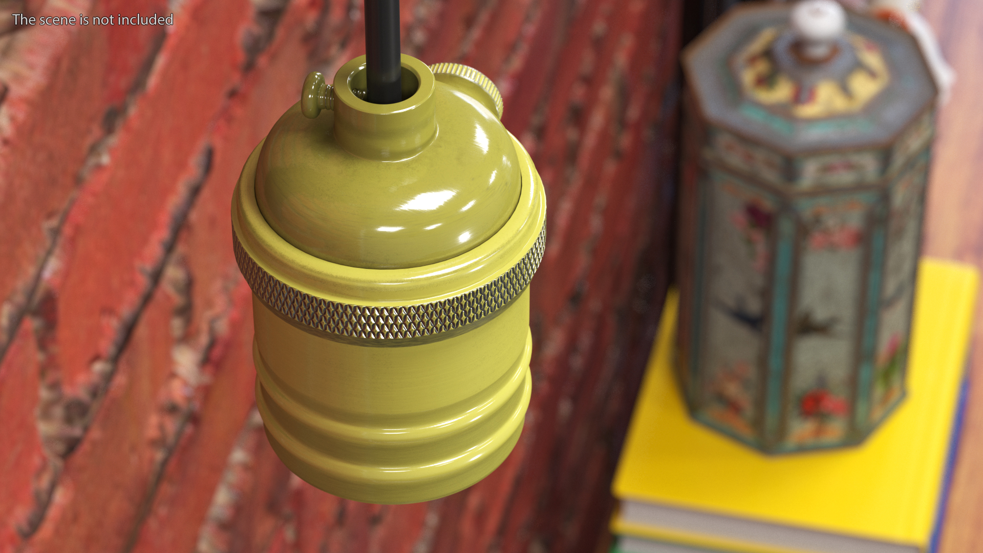 3D model Vintage Lightbulb Socket Brass