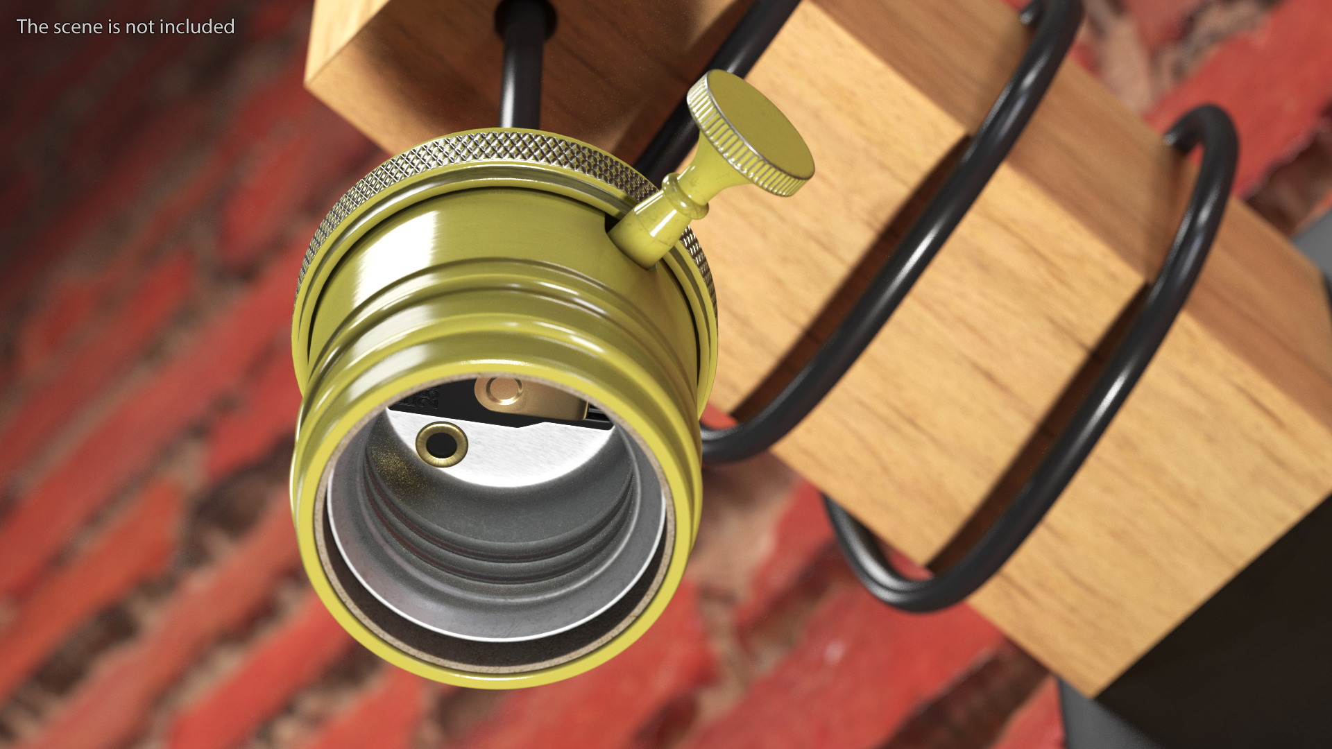 3D model Vintage Lightbulb Socket Brass