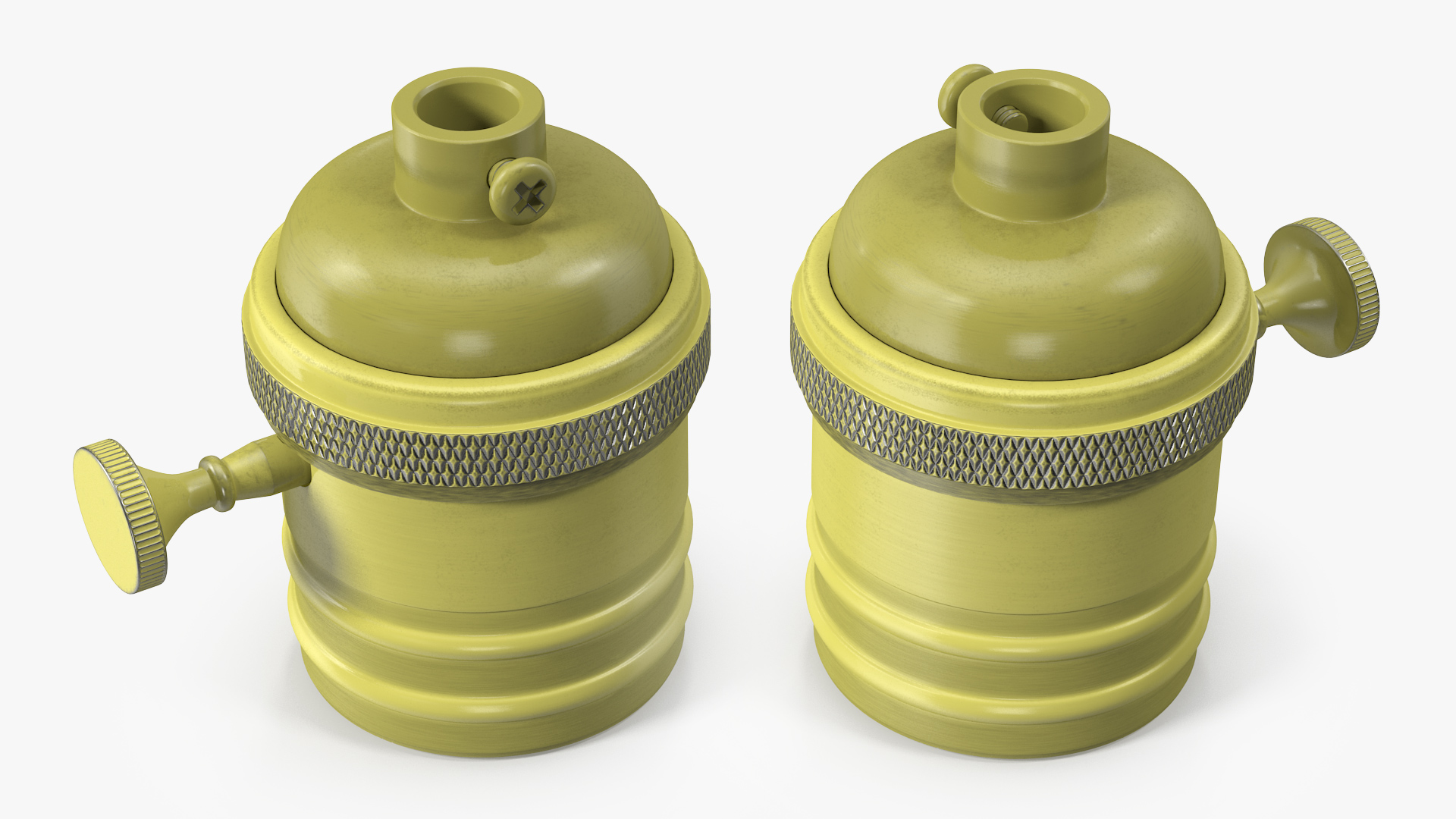 3D model Vintage Lightbulb Socket Brass