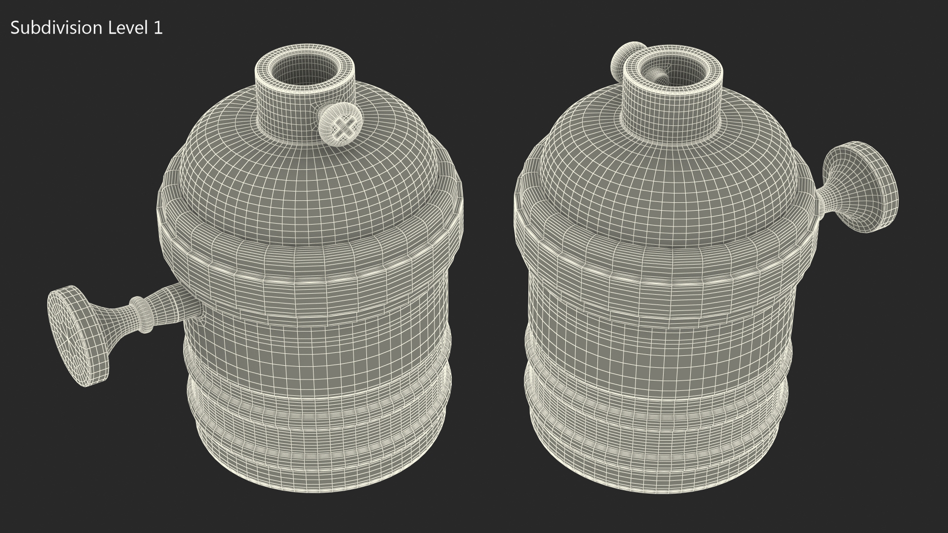 3D model Vintage Lightbulb Socket Brass