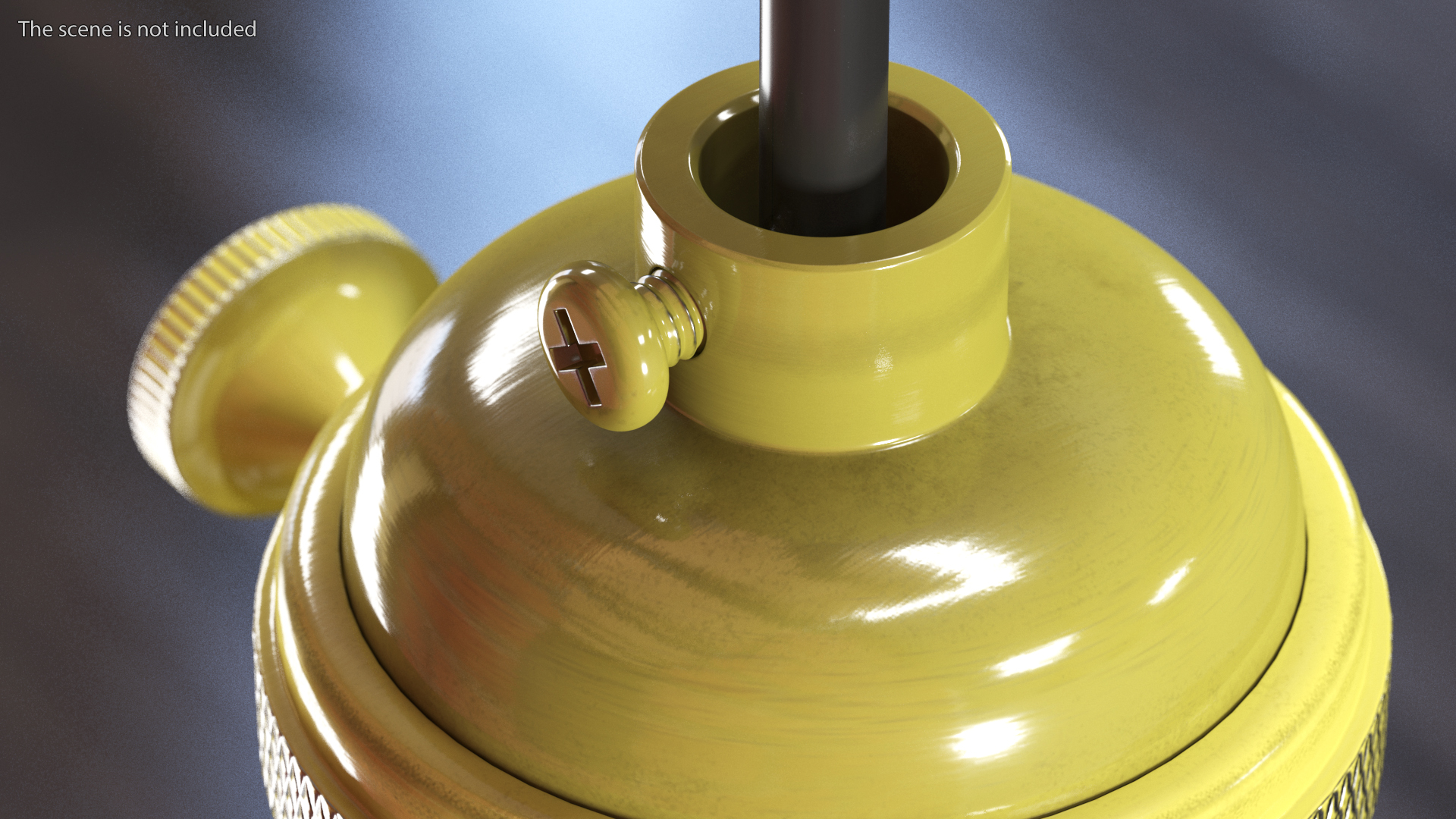 3D model Vintage Lightbulb Socket Brass