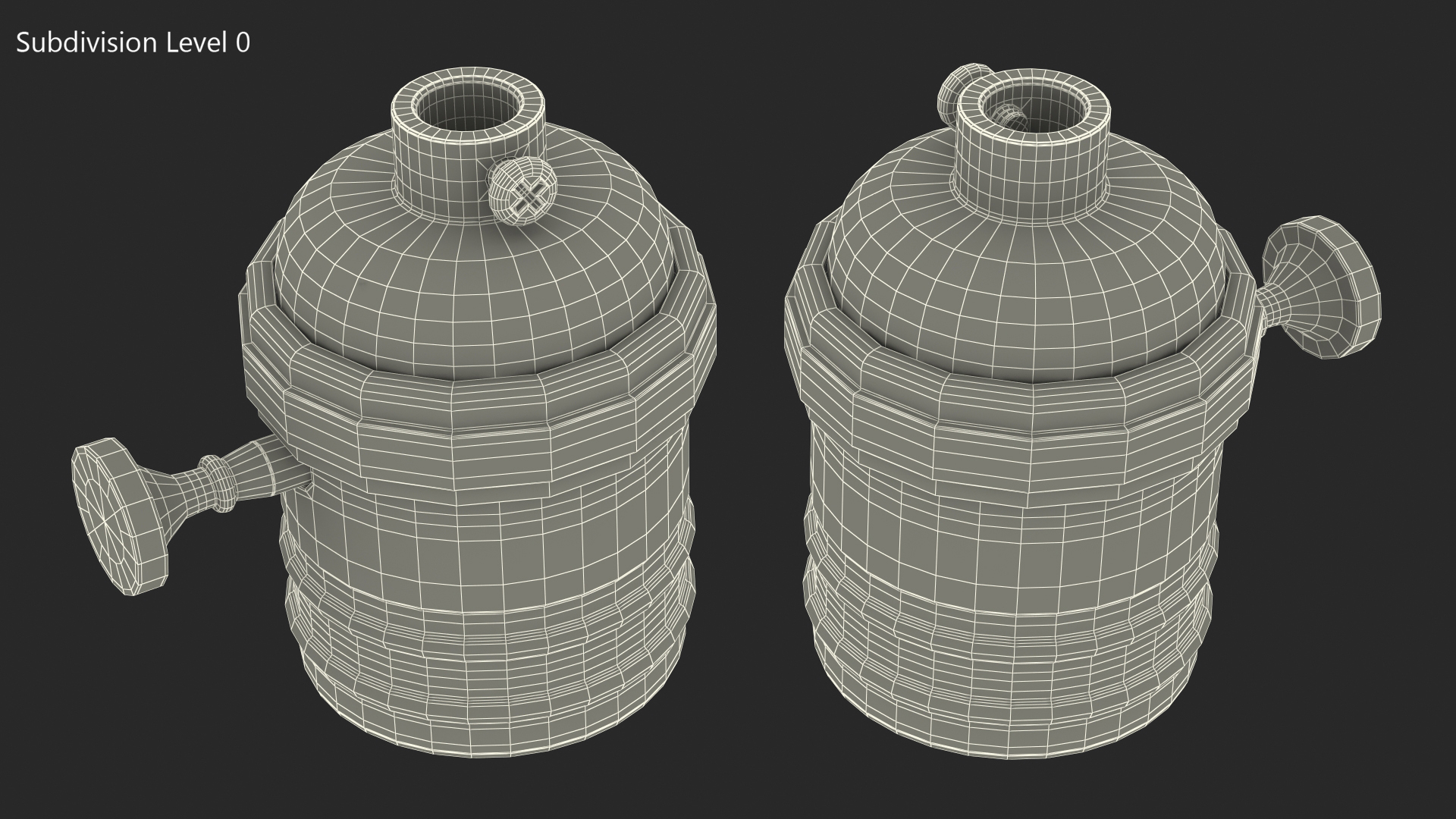 3D model Vintage Lightbulb Socket Brass