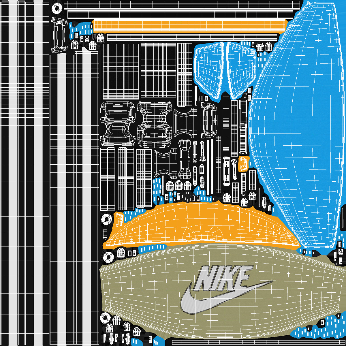 3D model Nike Sportswear Heritage Waist Bag Jade Stone