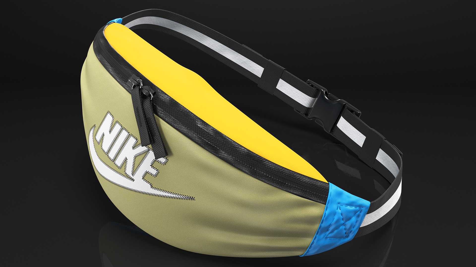 3D model Nike Sportswear Heritage Waist Bag Jade Stone