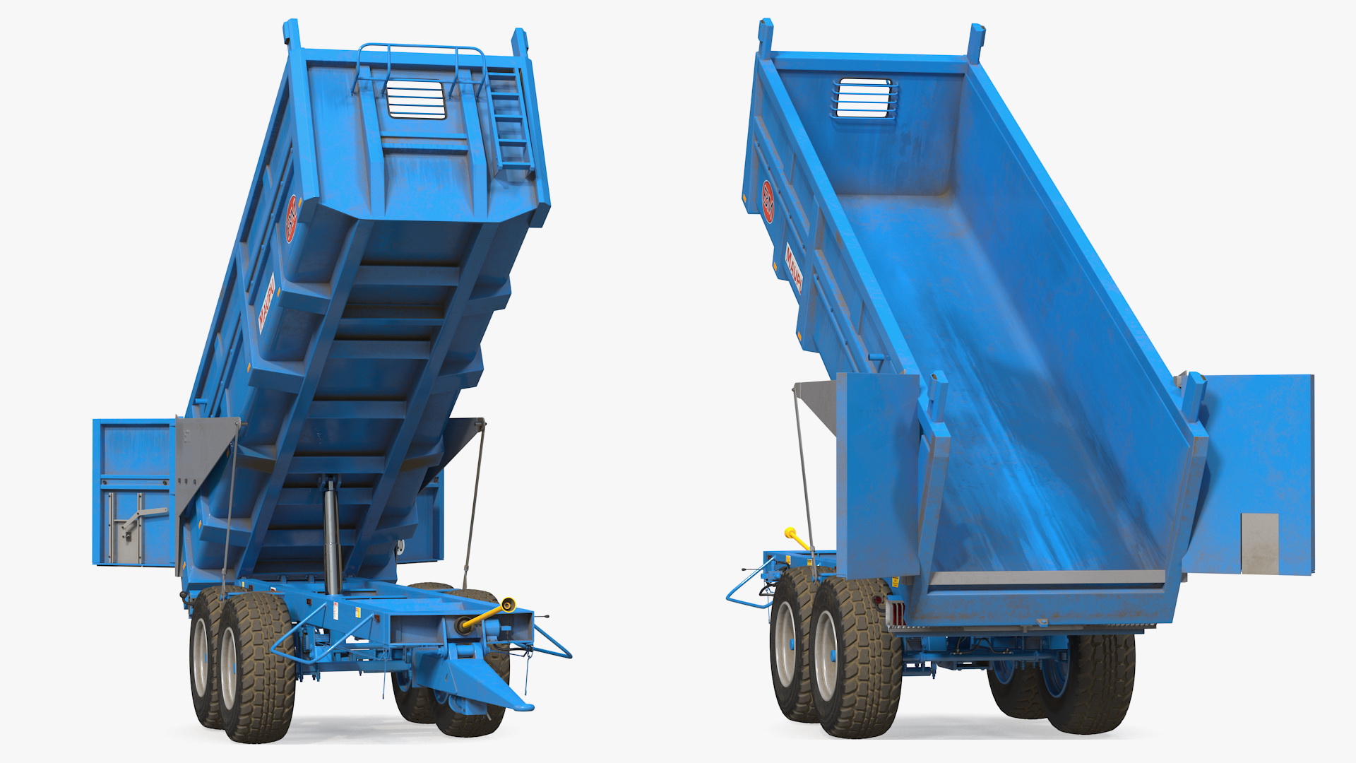 3D model Maupu 18t Trailer Dirty Rigged