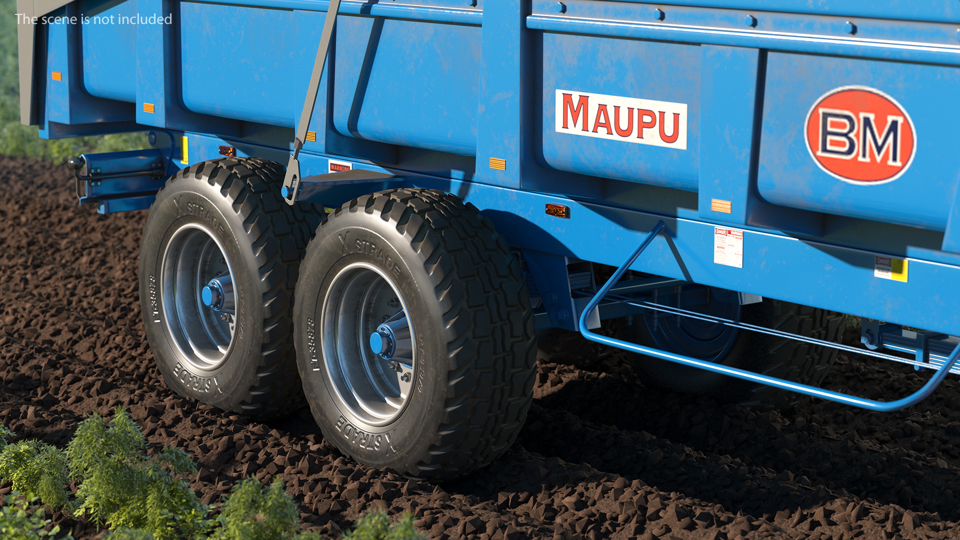 3D model Maupu 18t Trailer Dirty Rigged