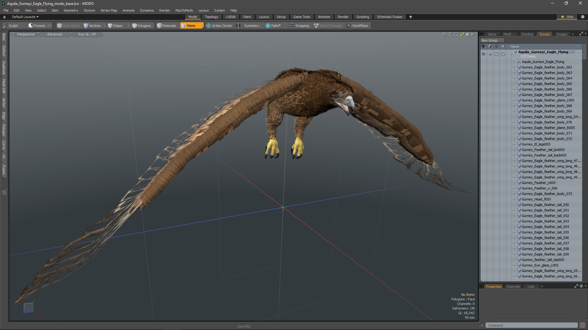 Aquila Gurneyi Eagle Flying 3D