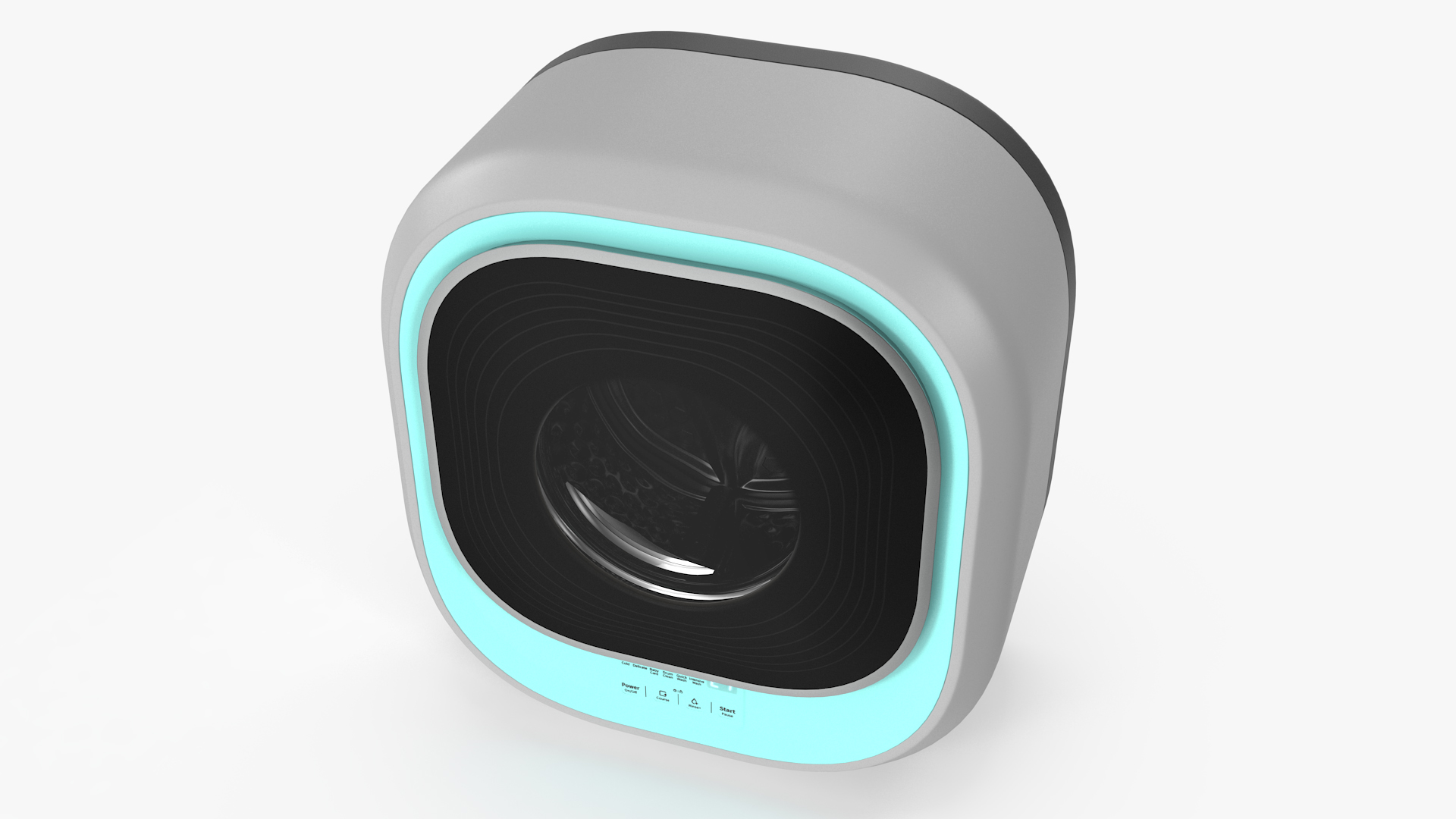 3D Mini Washing Machine Wall Mounted Blue model