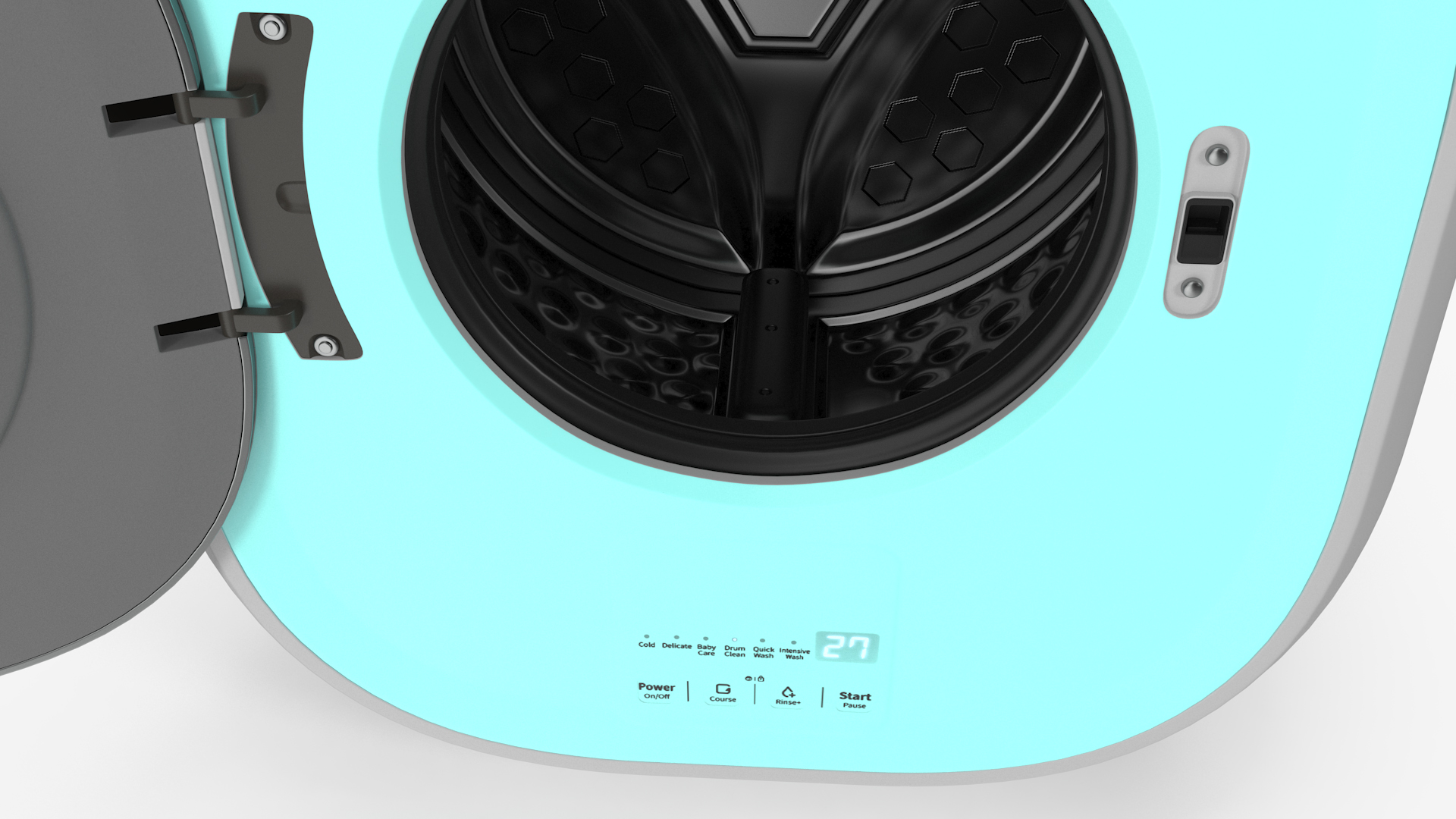 3D Mini Washing Machine Wall Mounted Blue model