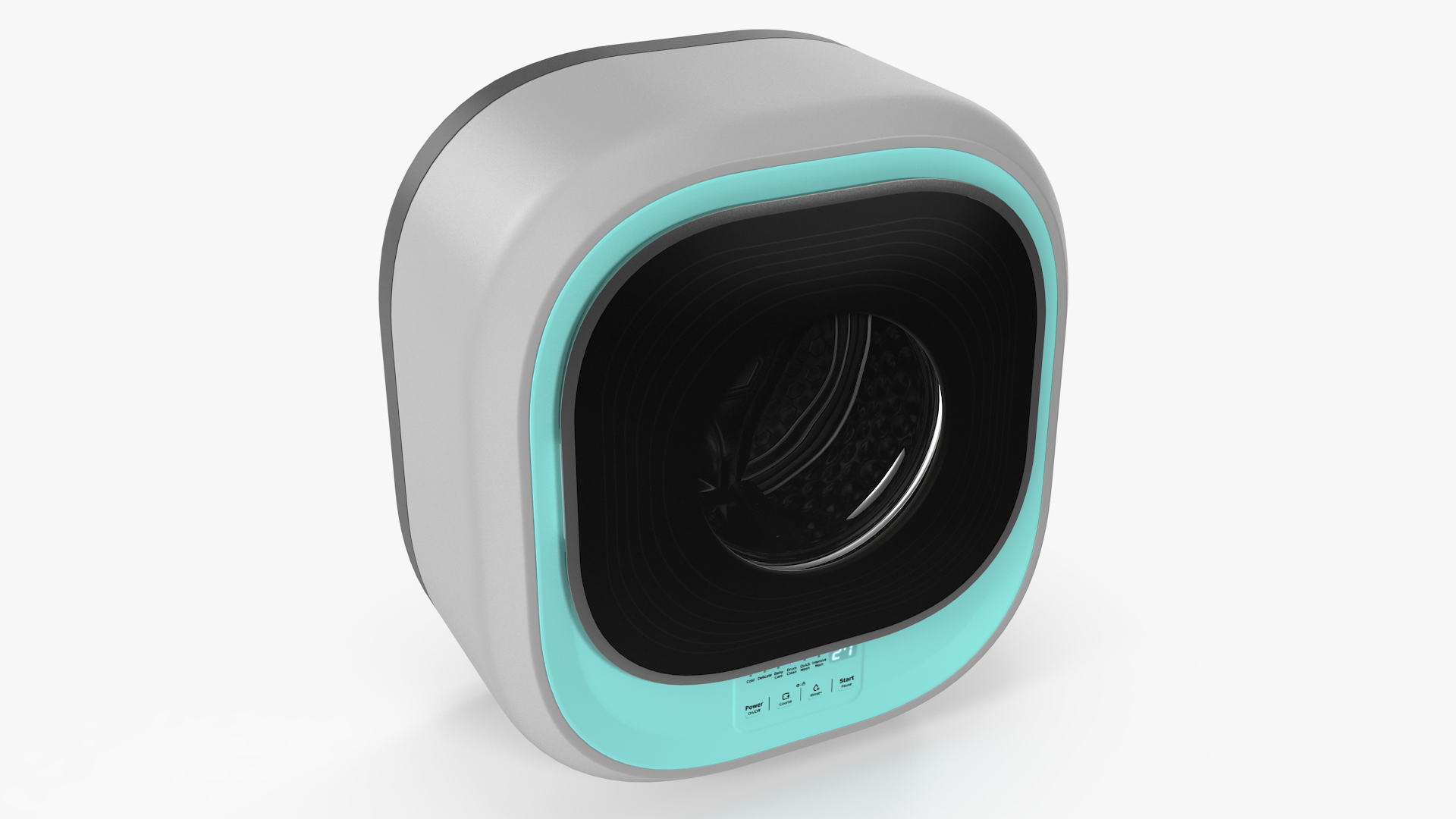 3D Mini Washing Machine Wall Mounted Blue model