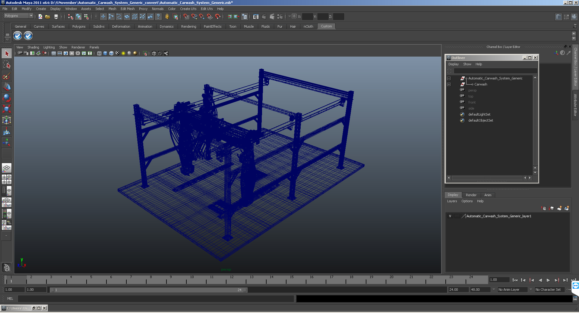 Automatic Carwash System Generic 3D